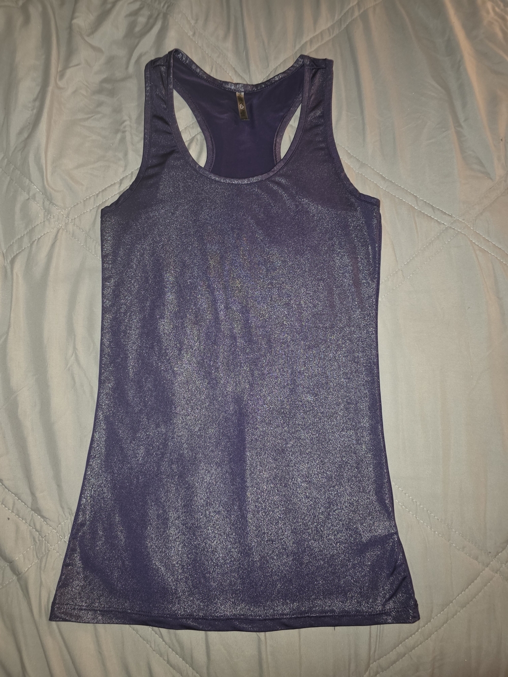 Heart & Hips Metallic Purple Racerback Tank